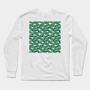 monstera leaf pattern Long Sleeve T-Shirt